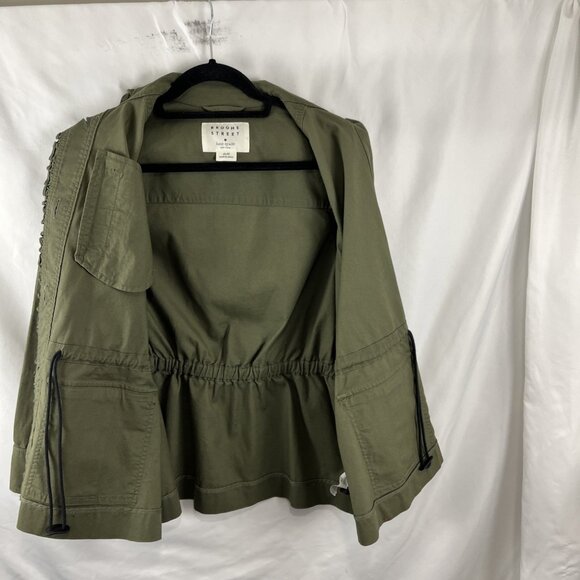 Kate Spade Broome Street Cotton Military Utility Bow Jacket Women's Size XS - Picture 11 of 14